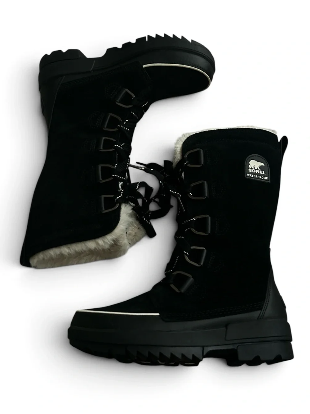 Sorel Tivoli IV Tall Waterproof Boots in black Sherpa Size 7.5 EUC